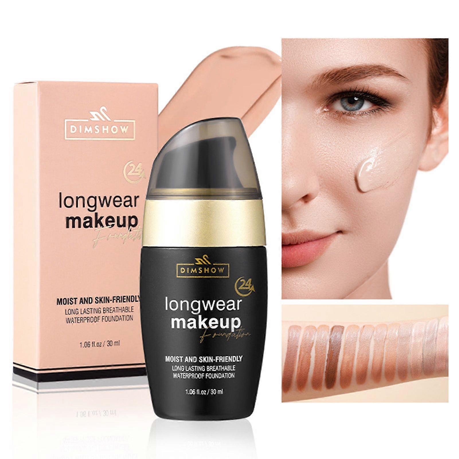 Long Wear Foundation-Cream Long Lasting Oil-control Foundation-Stick For Oily Skin Flaw-less Coverage Makeup Cream