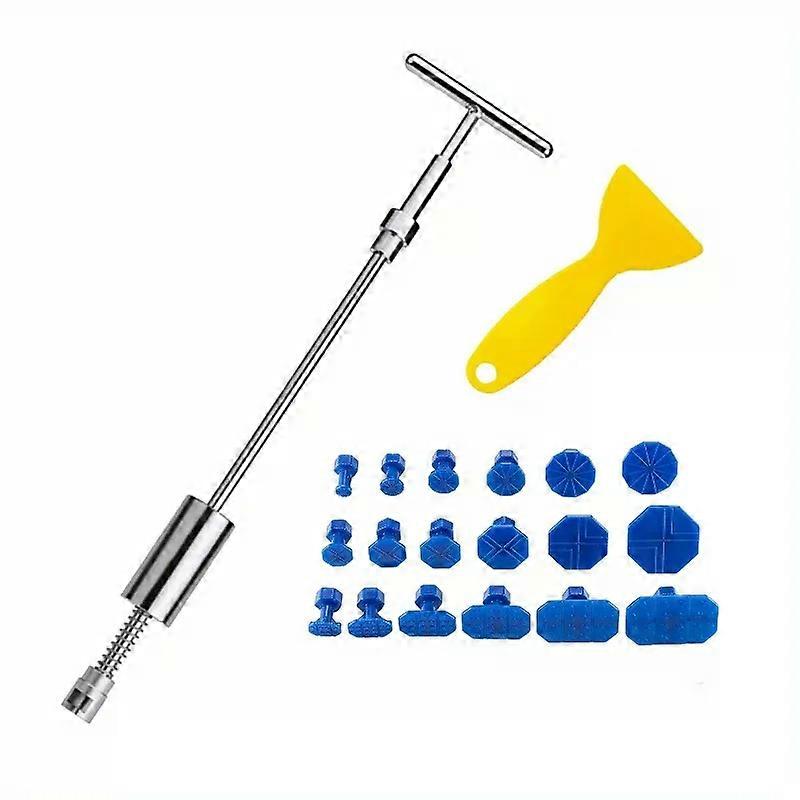 Car Dent Repair Kit, Get Professional Results With Our Metal T-Handle Puller And Plastic Glue Tabs! (Without Glue Gun)