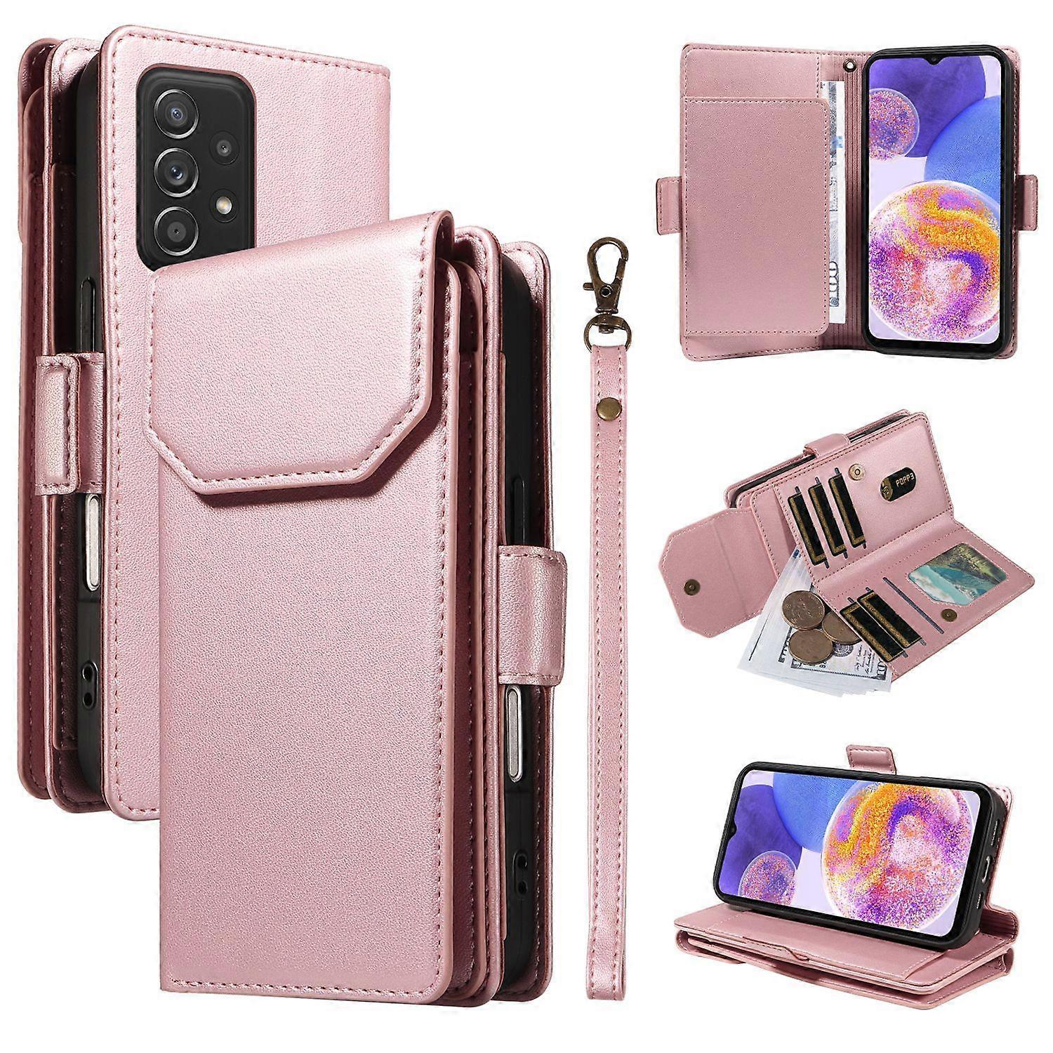 Foxdock Compatible With Samsung Galaxy A52S 5G Shockproof Wallet Phone Case with 11 Card Slots Detac