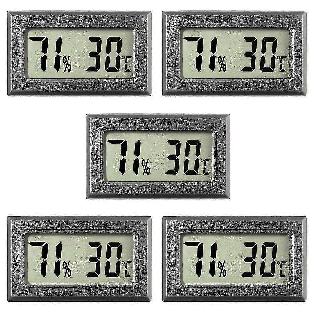 5 Pack Mini Digital Thermometer Temperature Humidity Thermometer Digital Hygrometer Indoor Temperatu