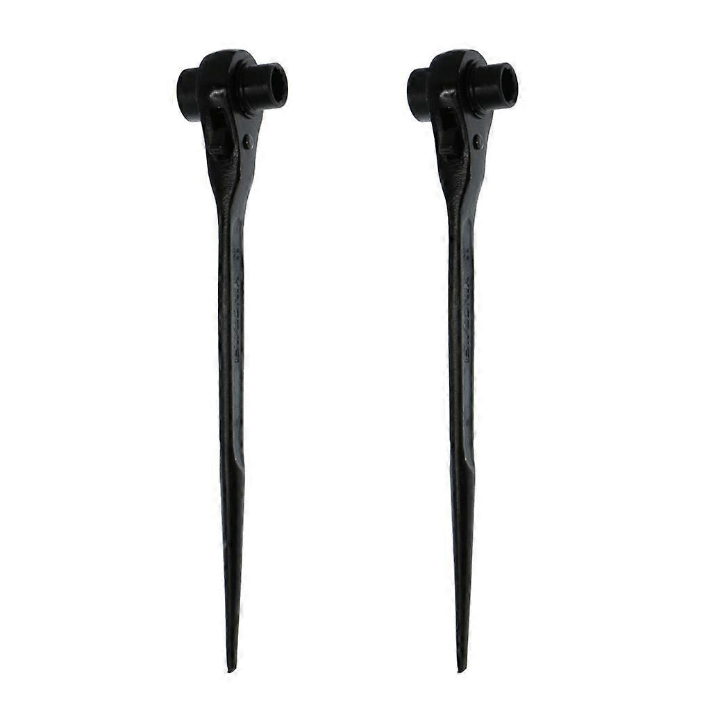 2x Podger Ratchet Bar Scaffold Spanner Ratcheting Socket Wrench Black