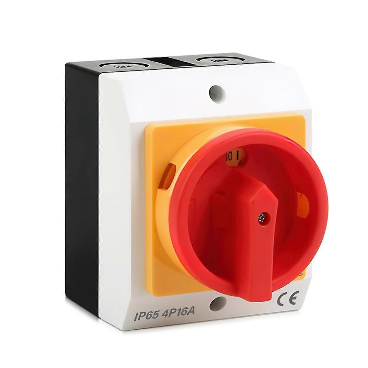 Main Switch 4-Pin Rotary Switch Off Switch,Circuit Breaker 16A Repair Switch with Housing Separation