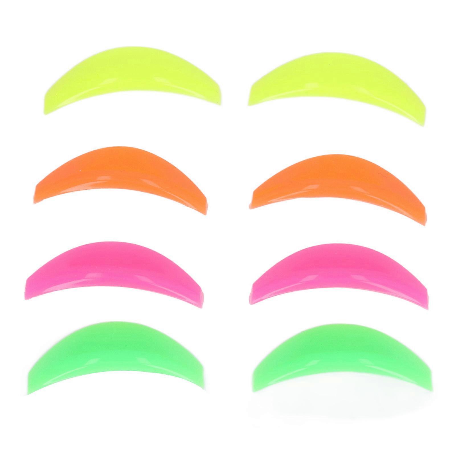 4 Pairs Eyelash Lift Shield Mixed Color Reusable Soft Eyelash Perming Curler for Beauty Salon