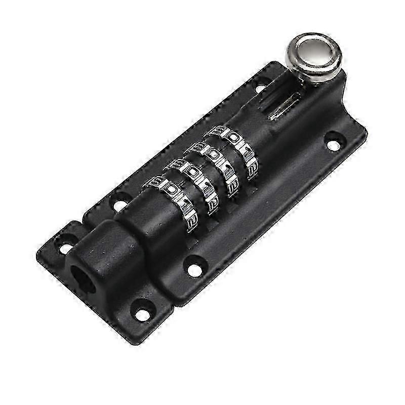 Combination Lock Hasp, Code Door Lock, Waterproof 4 Digit Combination Lock with Screws, Black  .