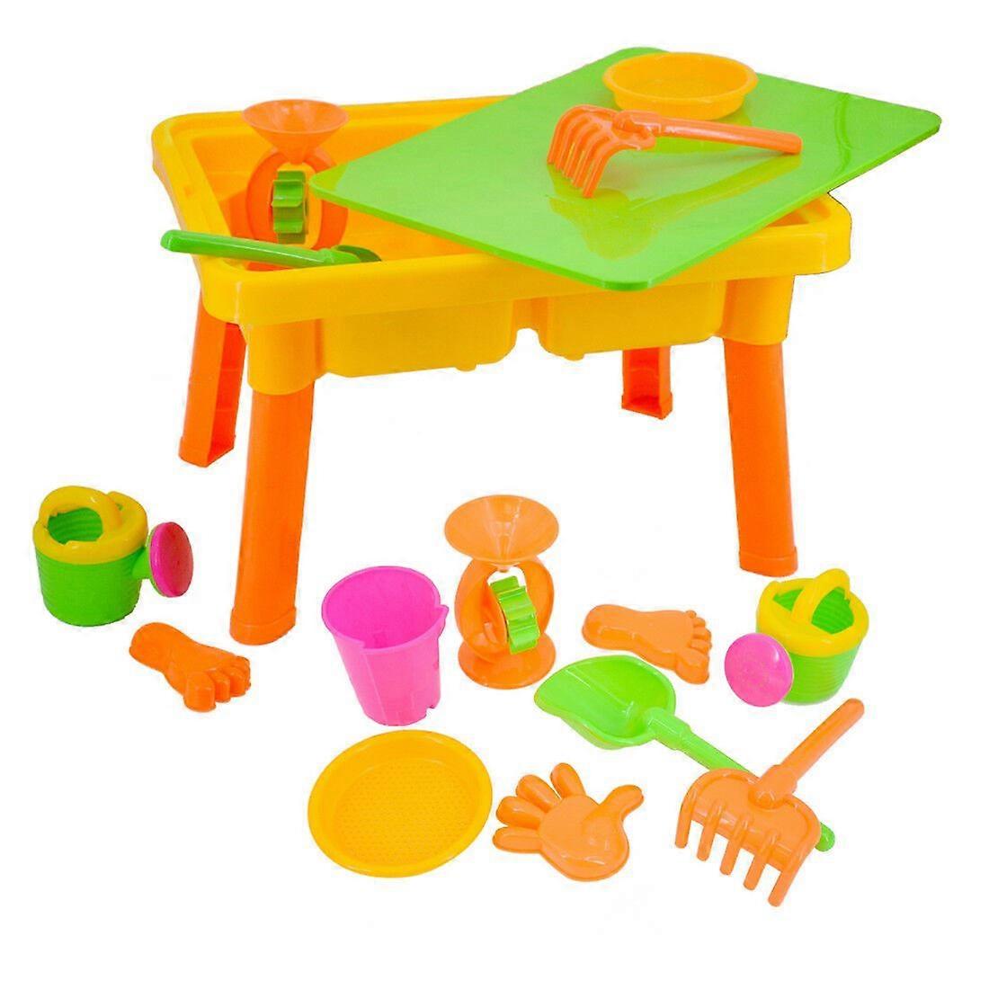 Basic Sand and Water Table with Lid for Toddlers Including Assorted Accessories
