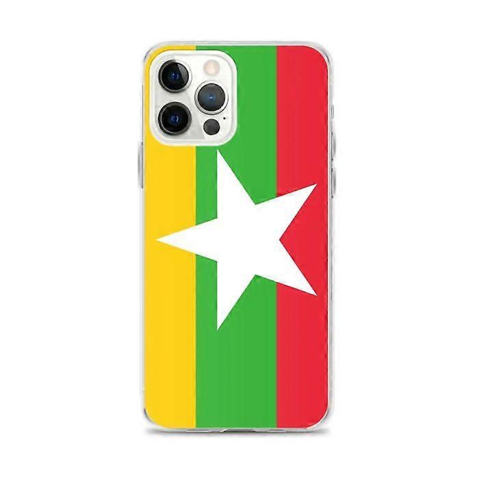 Phone case - PIXELFORMA - Flag of Myanmar - Compatible with iPhone 12 Pro Max - Soft - Shockproof