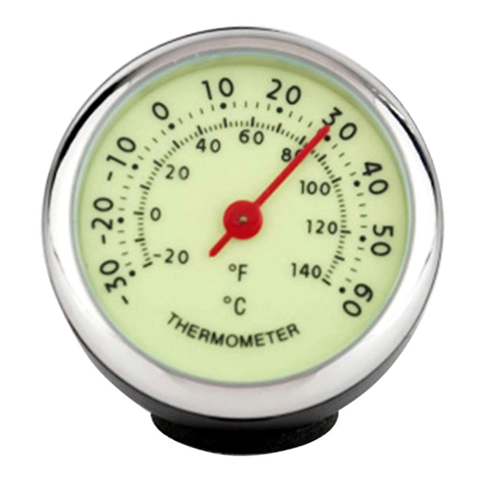 Simple Style Thermometer with 40mm Panel Diamter ℃/ °F Display Metal Frame Temperature Gauge Meter for Household Office