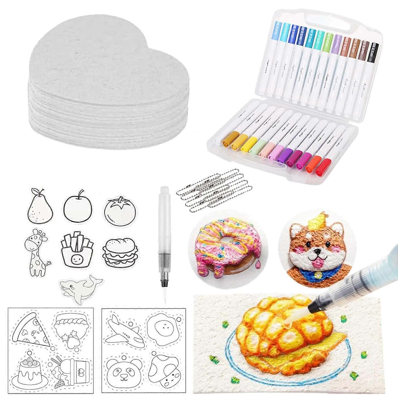 Magic Puffy Paint, Magic Foam Texture Painting Kit, 3D Drawing Canvas Sponge