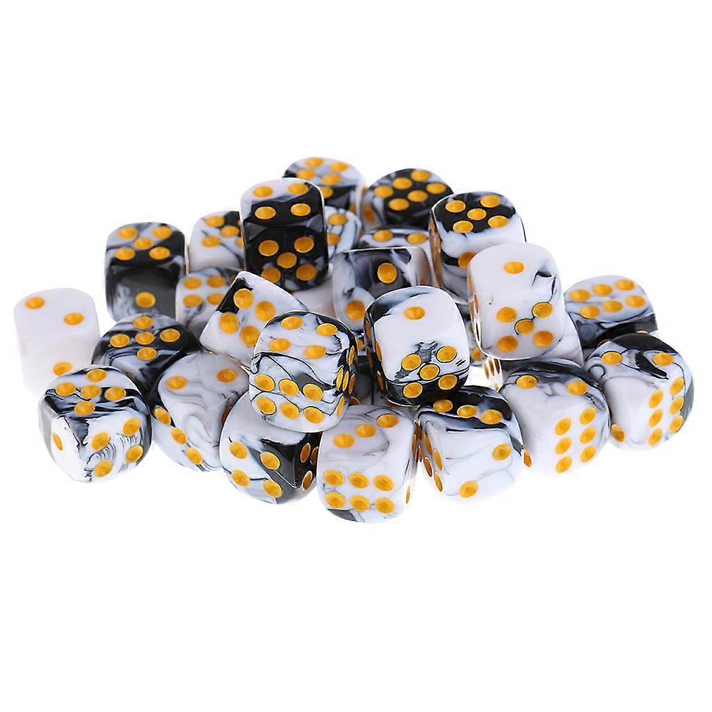 30pcs/Pack Double Color Dices D6 With Box Case Container For Party Pub