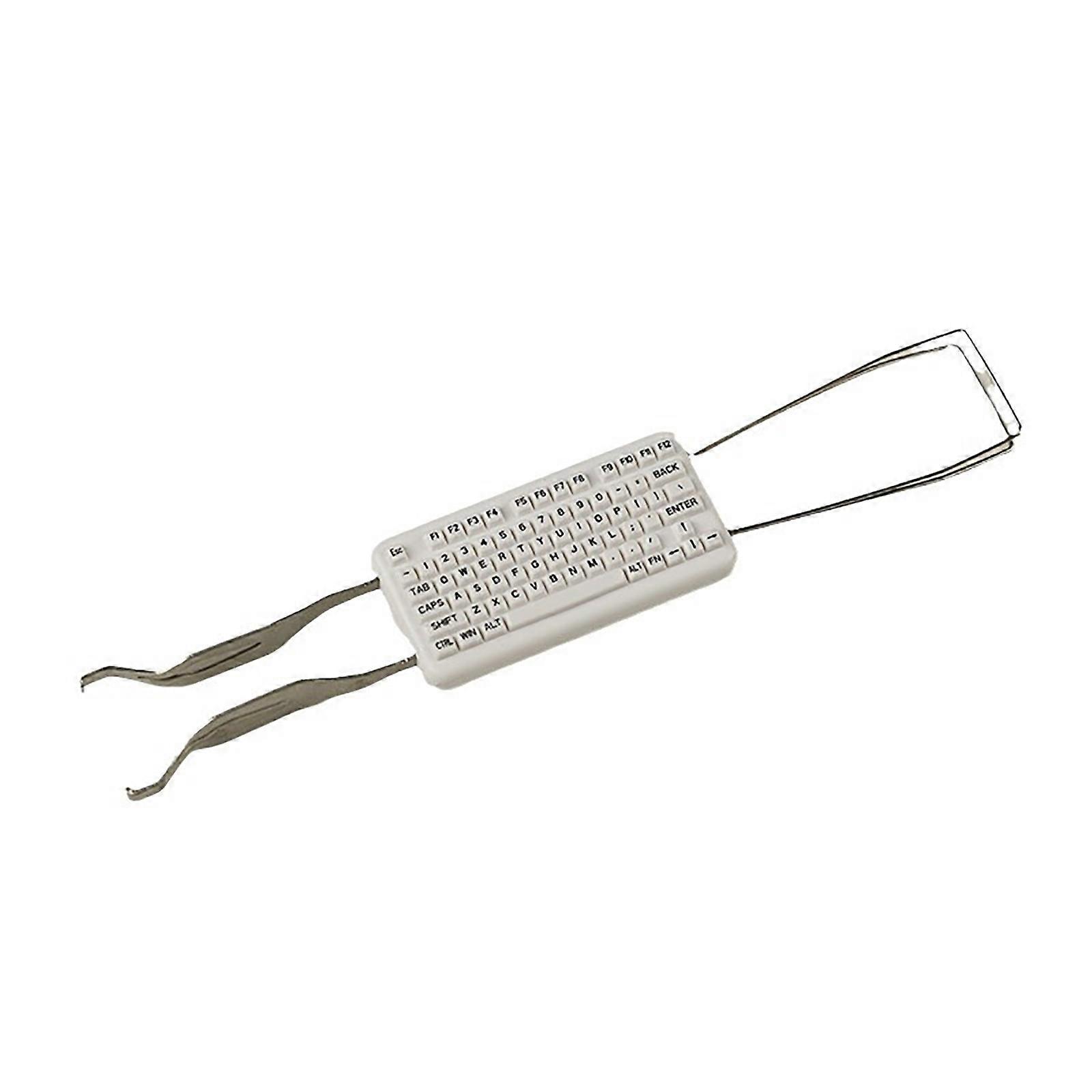 Metal Computer Keycap Puller Stainless Steel Key Removal Tool for Key Cap Remover for Mechanical Gaming Keyboard Key White