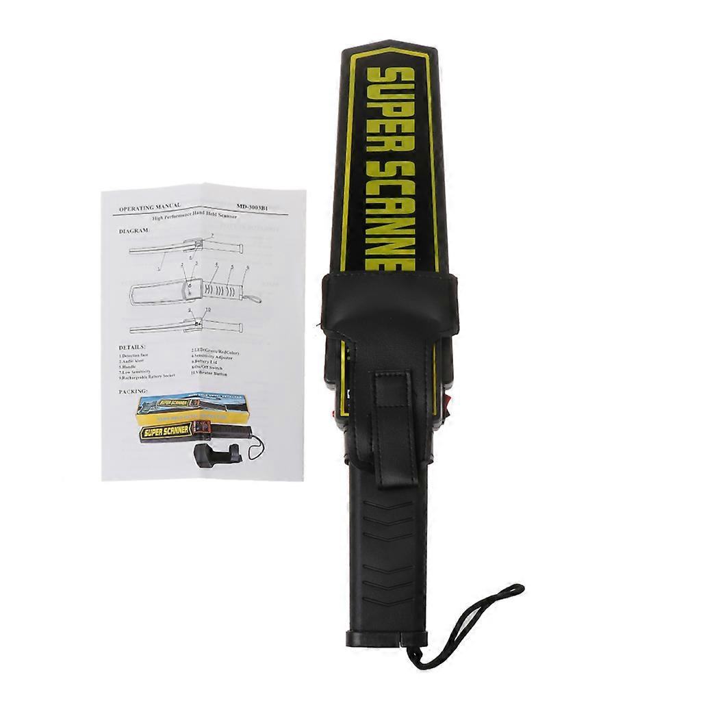 Portable Handheld Metal Detector Super Scanner Security Scanner Scanning Tool Security Inspection for Subway Airport Black