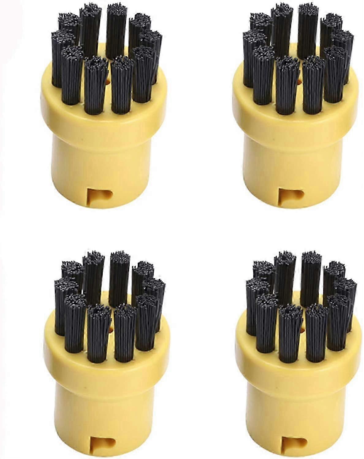 4-Pack Yellow Round Cleaning Brush Set
