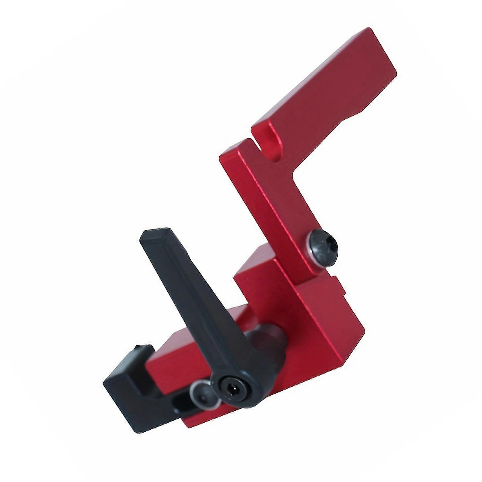 Type 75 Angled Steel Rail Caps with T Rail Holder for Precision Woodworking, Red Aluminum