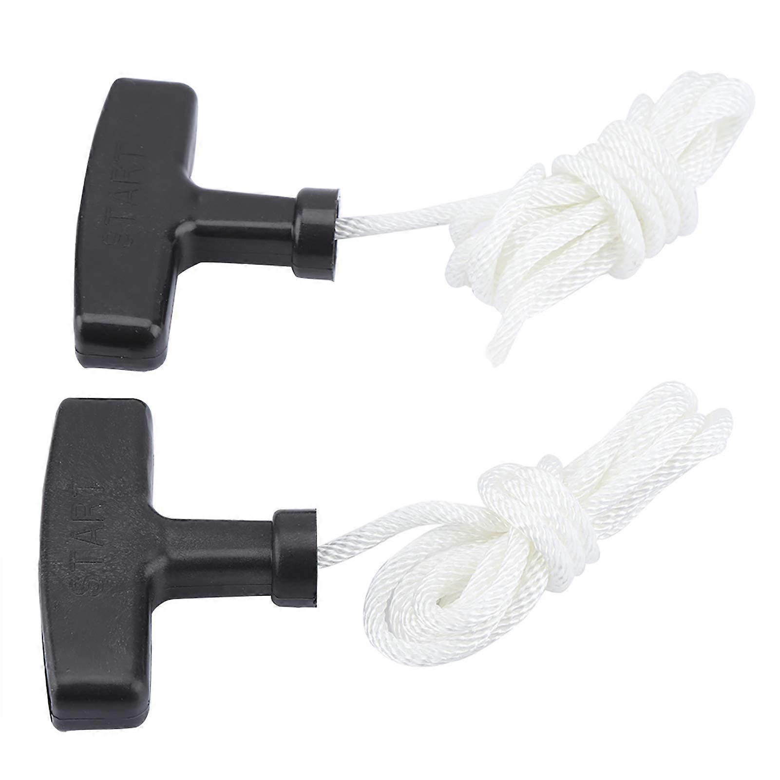 2 pieces lawn mower recoil pull starter handle 1.5 m cable rope mower accessories