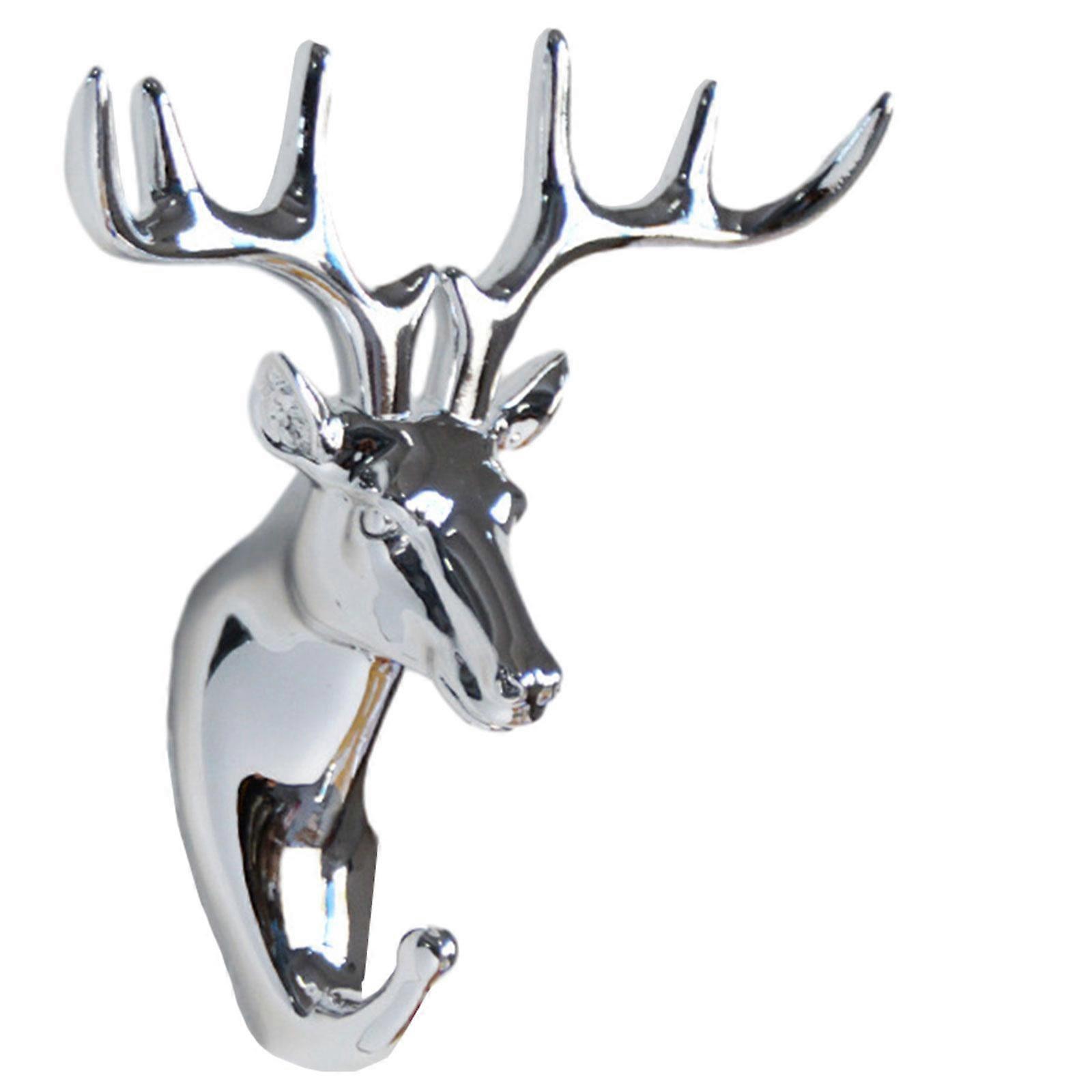 Animal Reindeer Head Wall Mount Rack Coat Hat Hook Multifunctional 5