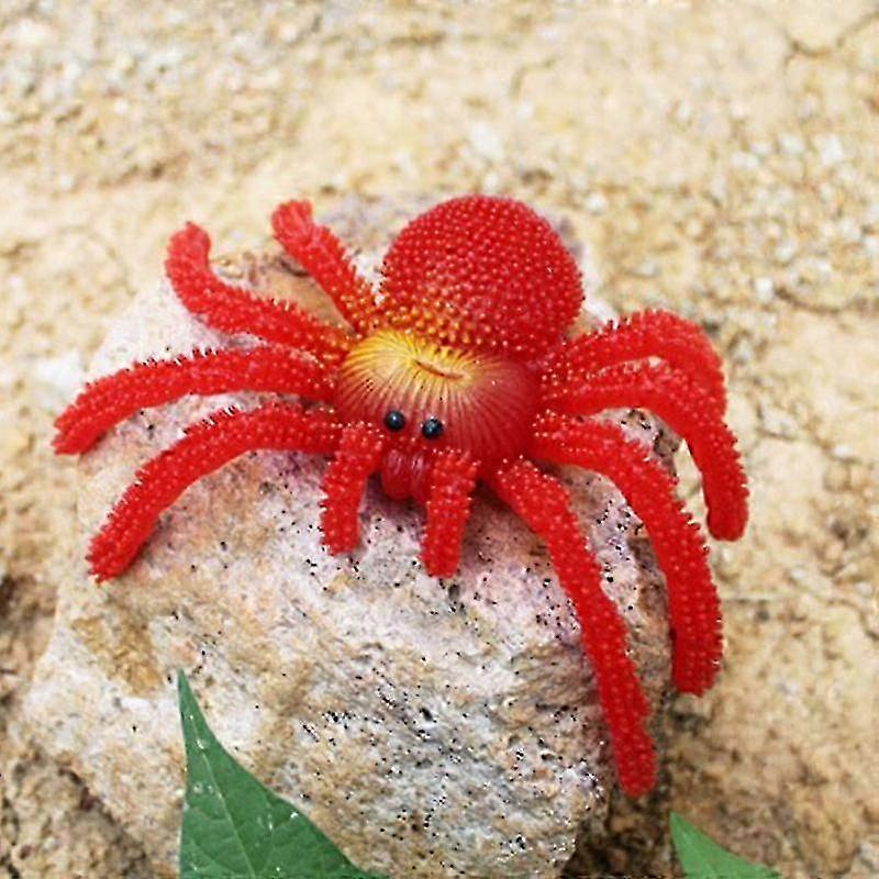 Realistic Yellow Rubber Spider for Prank Halloween Decoration, Perfect for Practical Jokes, Super Stretchy TPR Props