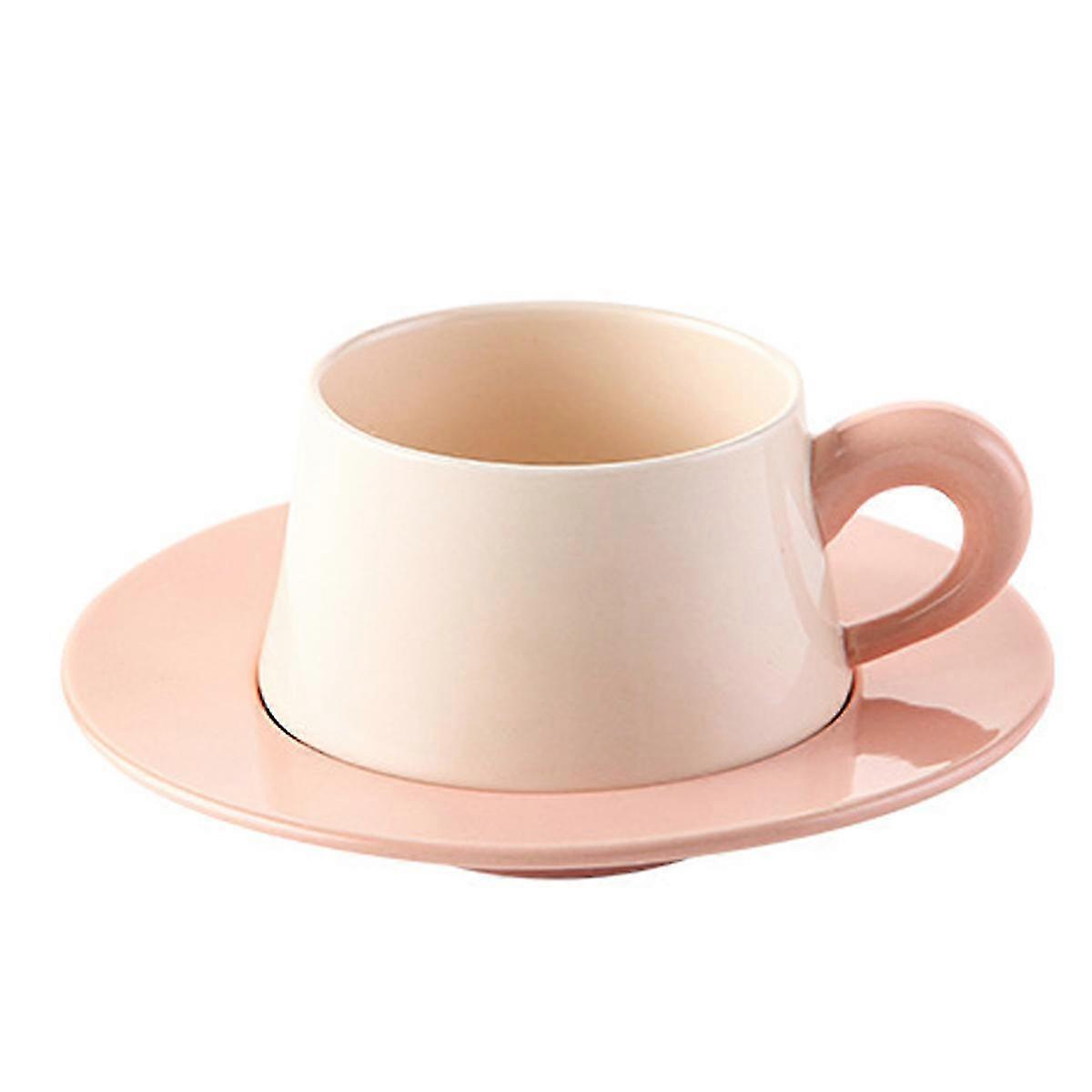 280ml Keramik Kaffeetasse mit Untertasse, Simple Style Afternoon Tea Set - Style2917