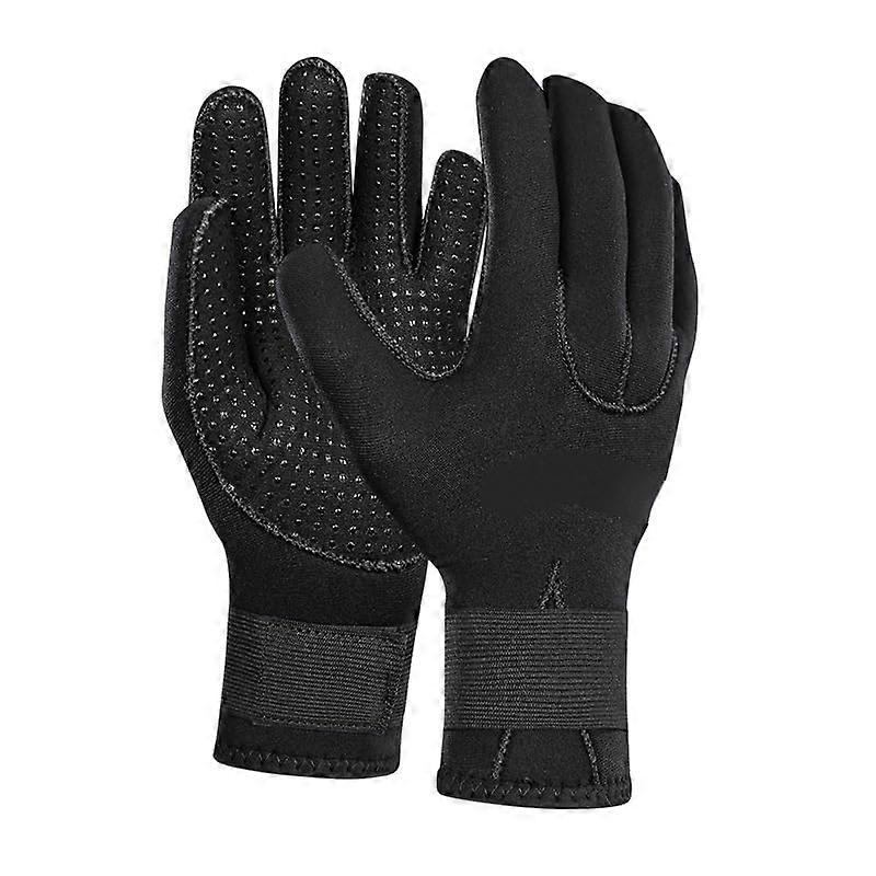 Gants de plongée 5mm néoprène pour hommes et femmes - Natation chaude, plongée en apnée, kayak, surf - taille L, couleur noir