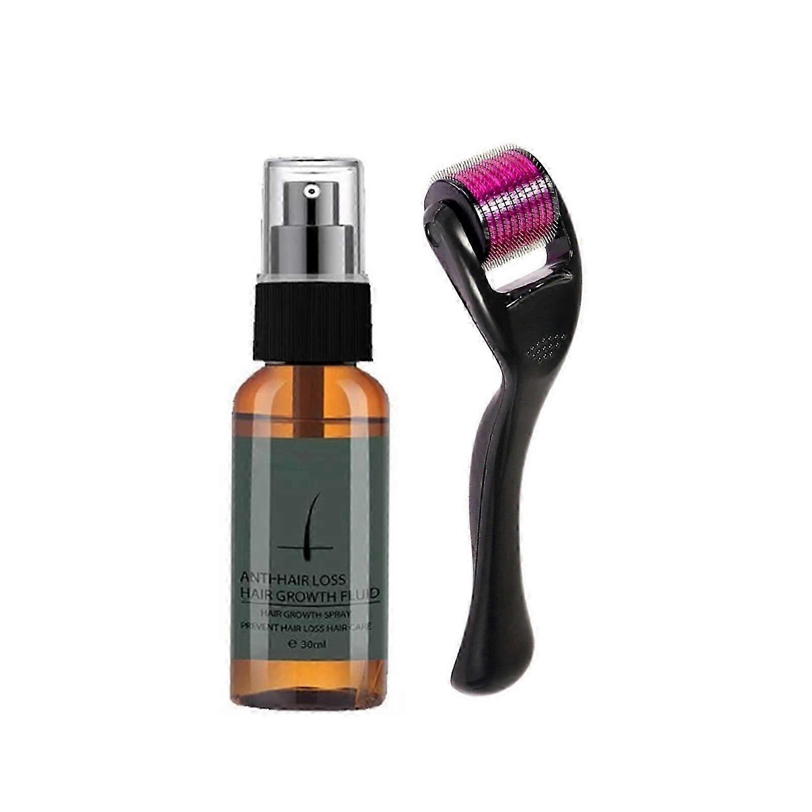 1-3x 30ml Men Beard Growth Roller Set Beard Growth Kit Men's Beard Growth Essence Nourishing Enhancer Beard Oil Spray Beard Care