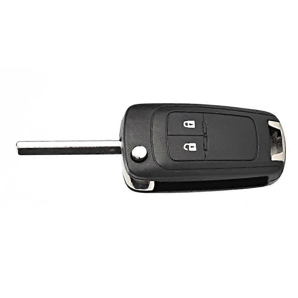Black 2 Buttons Flip Car Key Fob Case Shell Replacement Accessory Fit for Opel