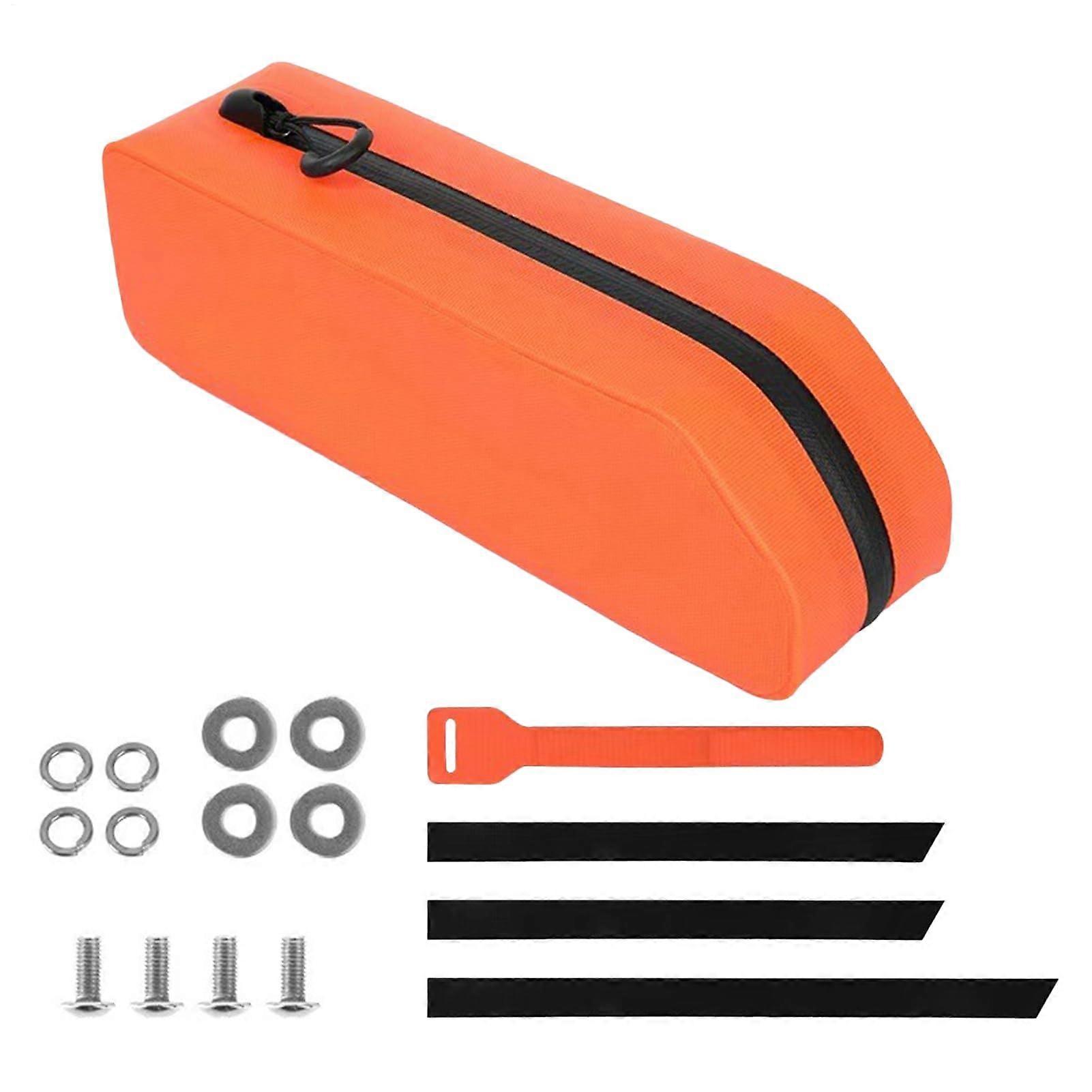 Bicycle Front Frame Bag Phone Organizer, Compact Size, Fits Mobile Phones, Orange