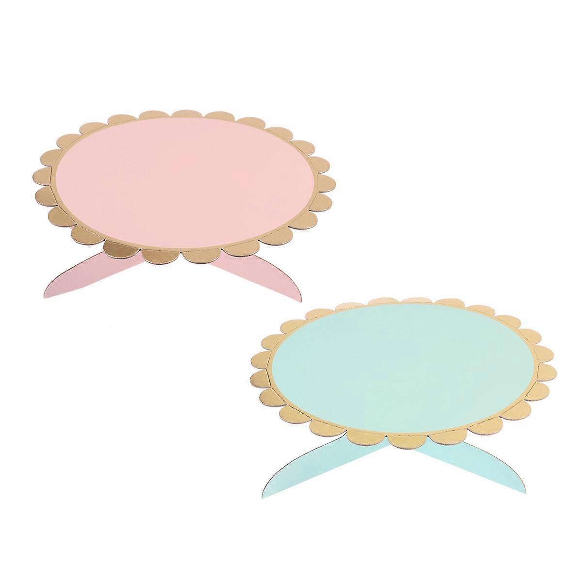 ケーキスタンドラウンドピンクカップケーキスタンド結婚式の誕生日パーティー用32x32x10cm紙ディスプレイスタンド1パック