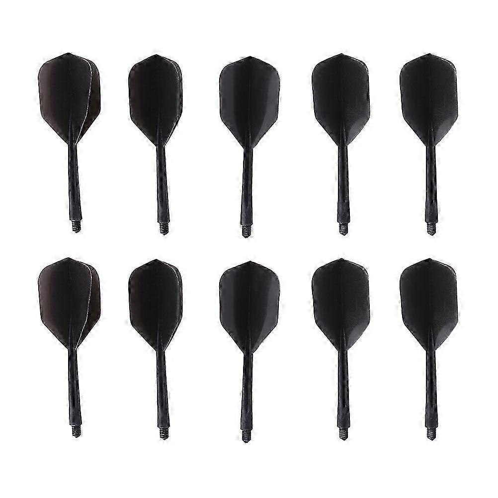10 kpl Professional Dart Lennot & Akselit Set - 8X3.5CM Musta Tarvikkeet