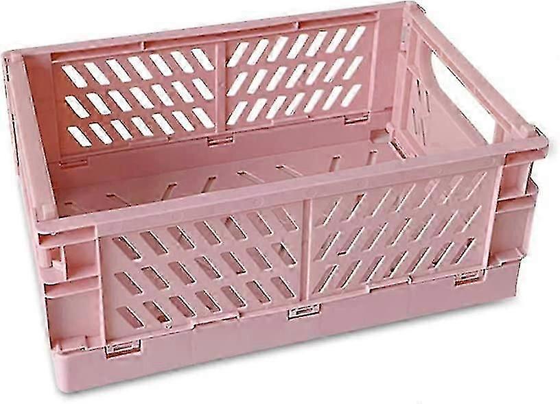 Foldable Storage Basket, Storage Box with Handles, Bathroom Basket, Rectangle BasketsPink
