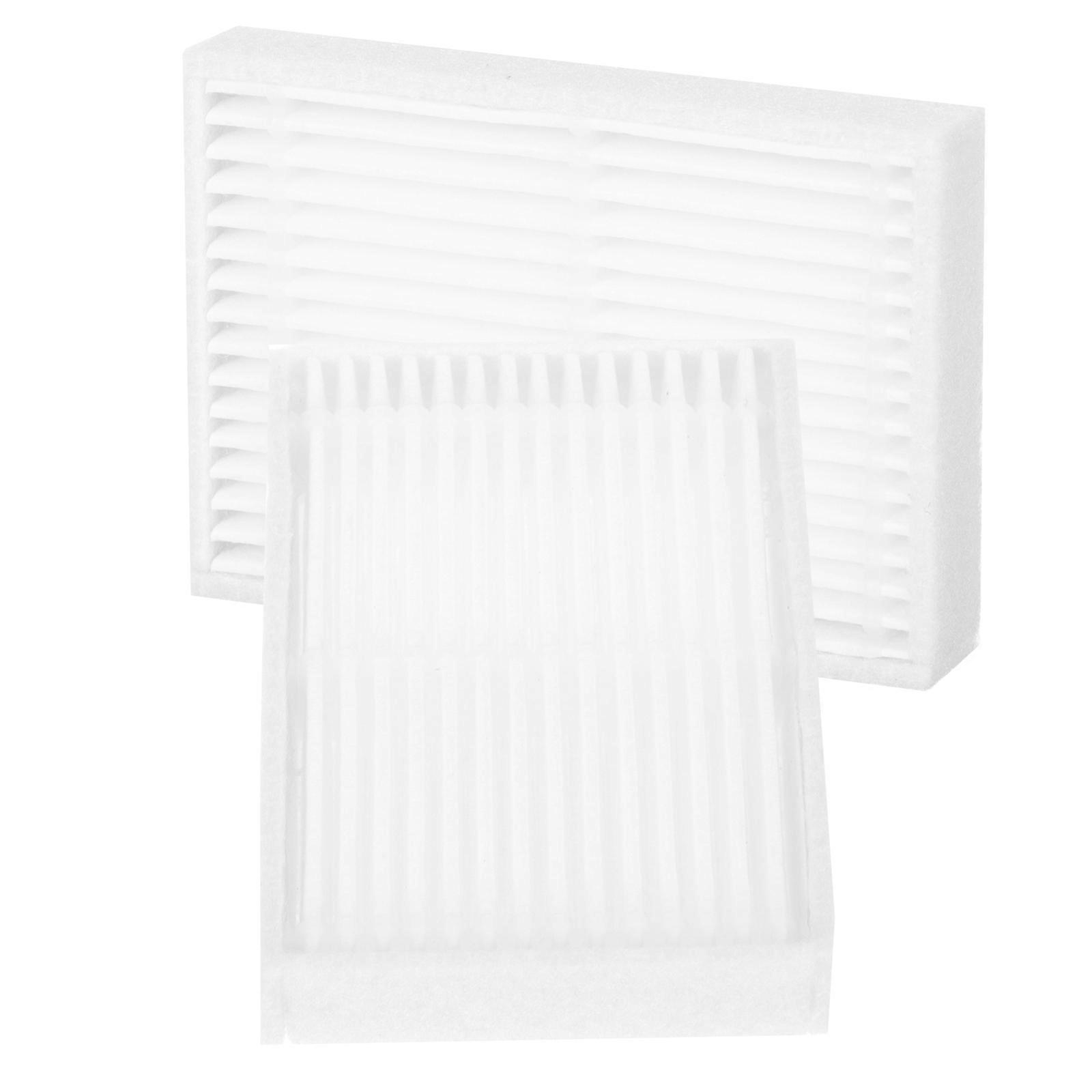 Vacuum Cleaner Filters Robot Vacuum Dust Filtration White 6.4x4.4cm Reusable Design 2Pcs