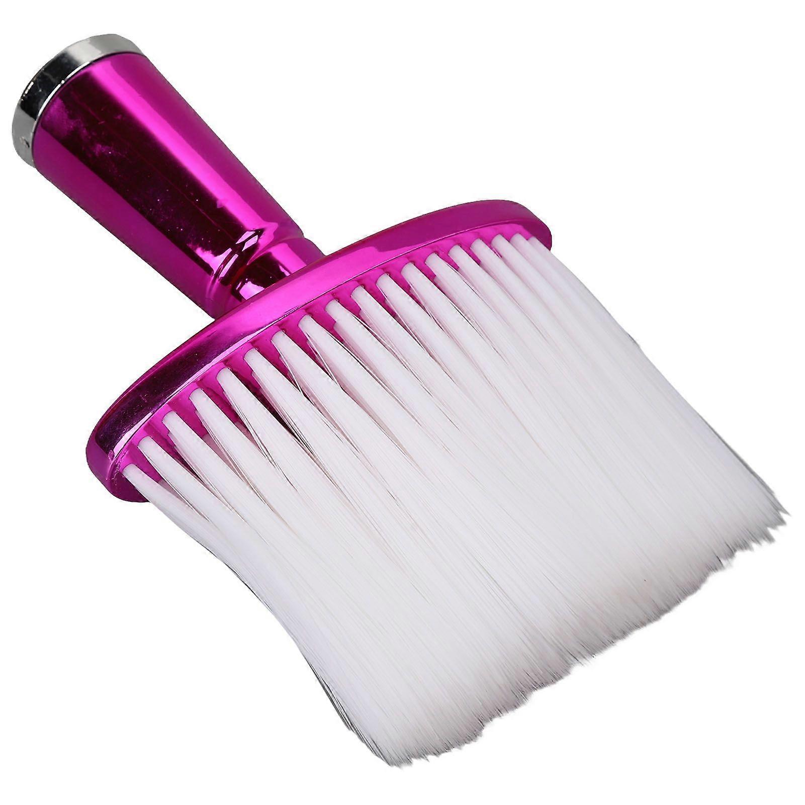 2025 Latest Model Barber Brush Neck Duster Electroplating Rosy Red Handheld So...