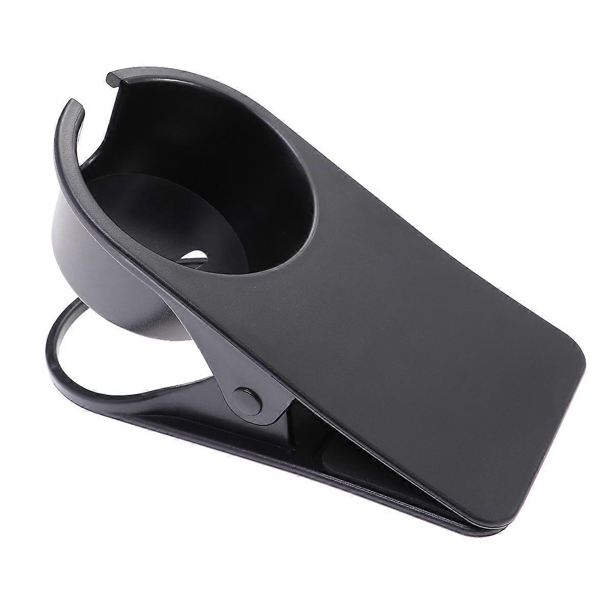 Cup Holder Clip Tabletop Organizer for Coffee Water Bottles Stationery Space Saving Clamp Design Home Office Use Black