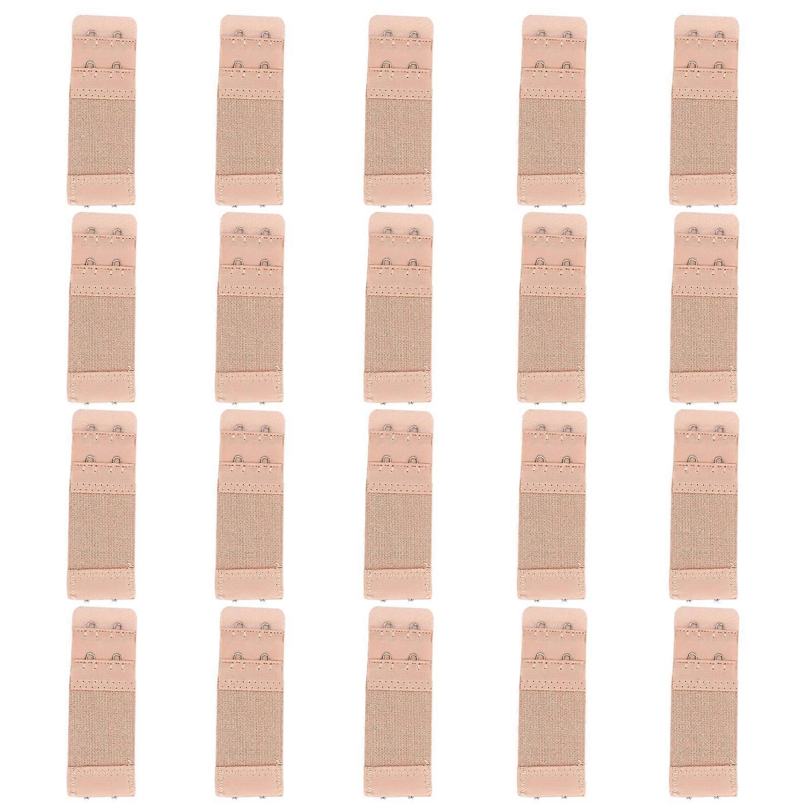 Elastic Extenders Women Strap Extension Rectangular Shape Polyester Metal 20Pcs