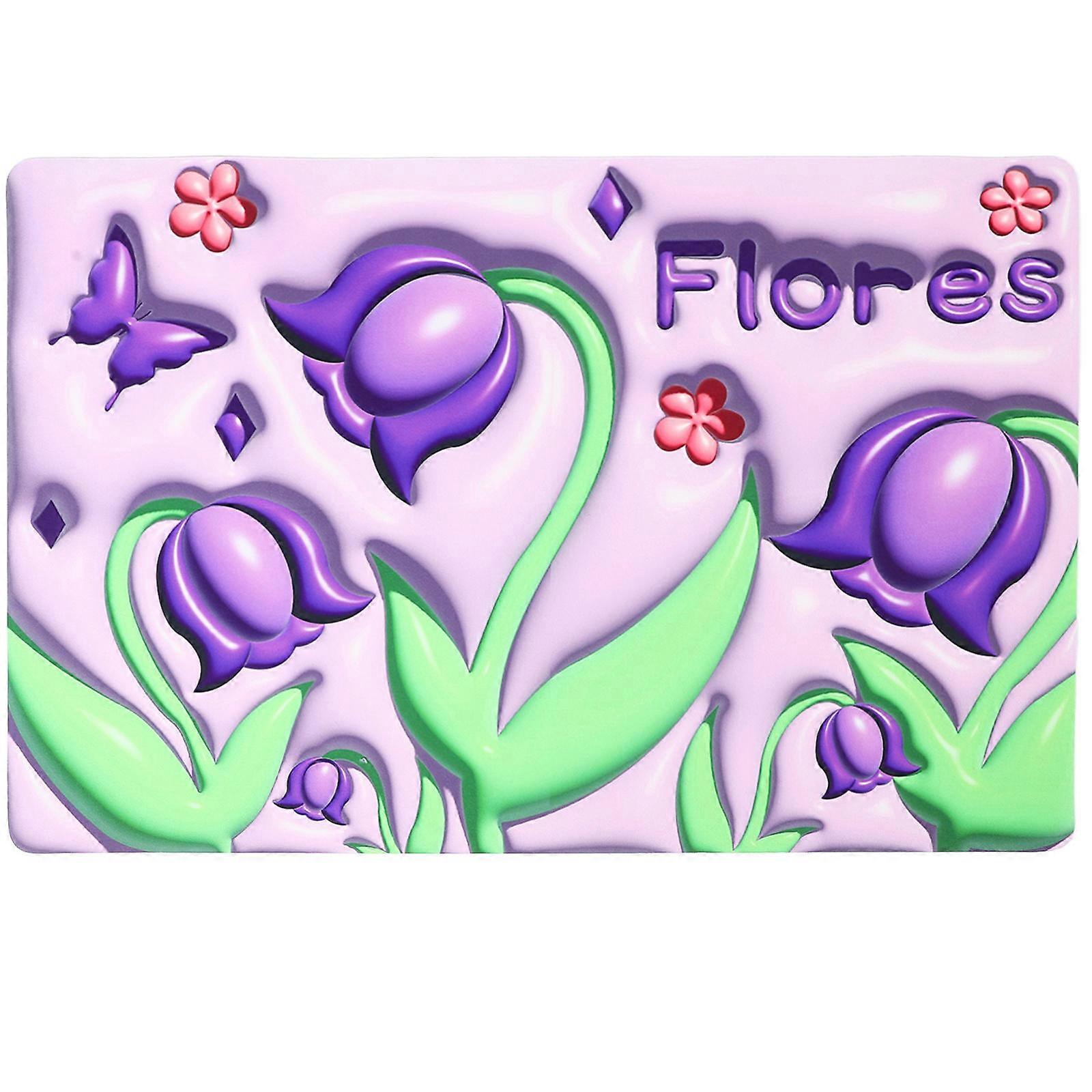 Bathroom Rug Mat Super Absorbent Flower Bath Members Rectangular Kieselguhr Quick-Drying 1Pcs