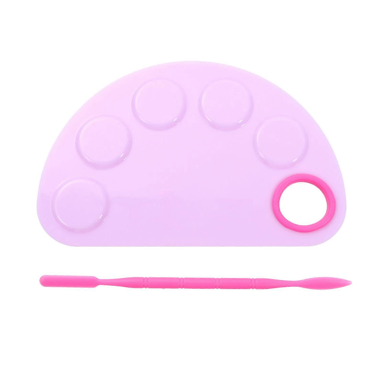 Artists Palette Paint Tray Student Art Painting Activities Material Semicircle Shape For 2Sets