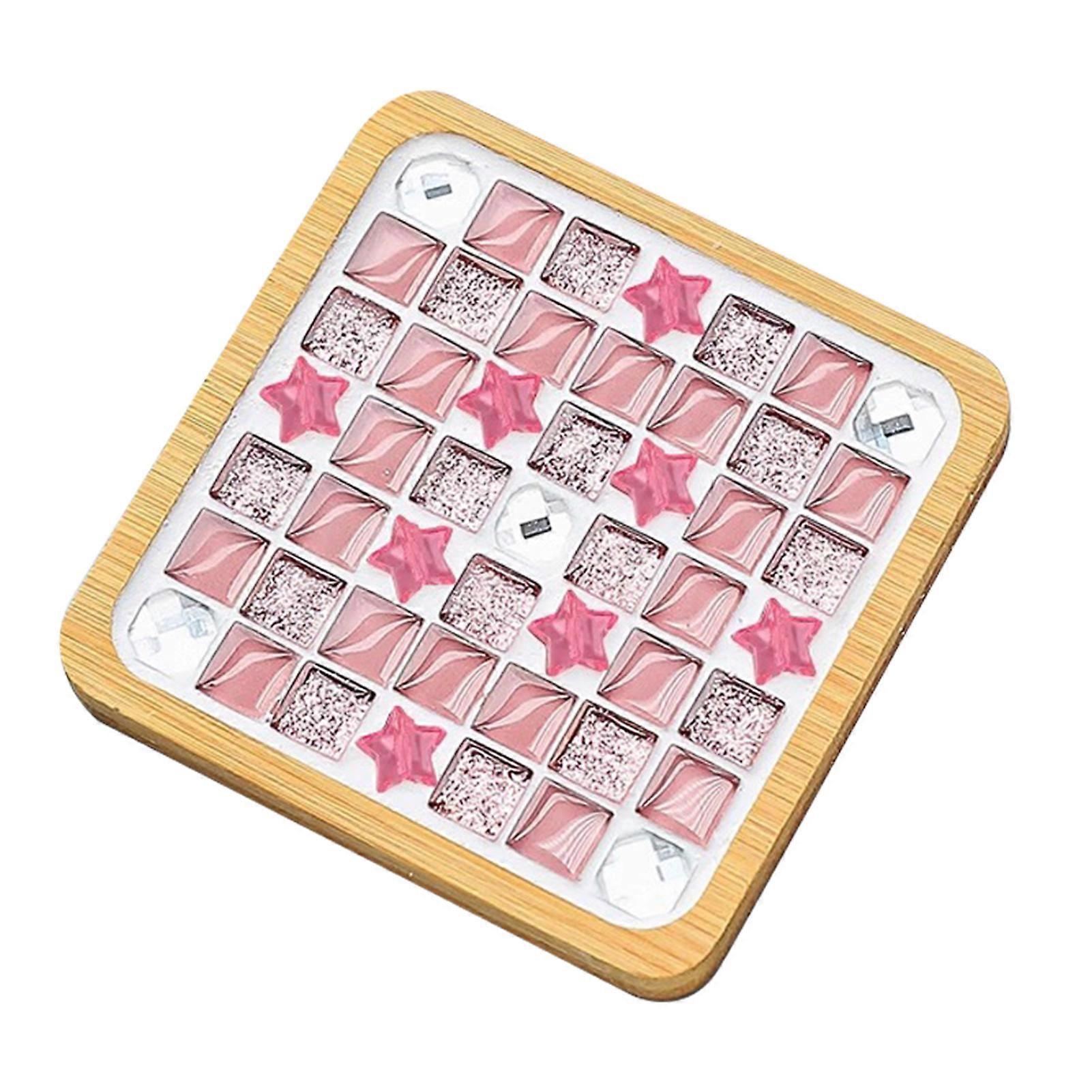 DIY Toy Mosaics Coaster Kit for Kids Hand-made Craft Set Colorful Decorative Cup Mat Gift for Home Decoration