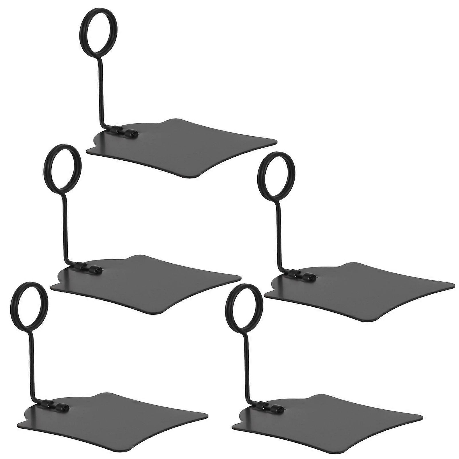5pcs Reusable Metal Price Tag Holders for Bakery, Supermarket & Retail Display Stands – Smooth Polished Label Clips for Trade Shows & Weddings