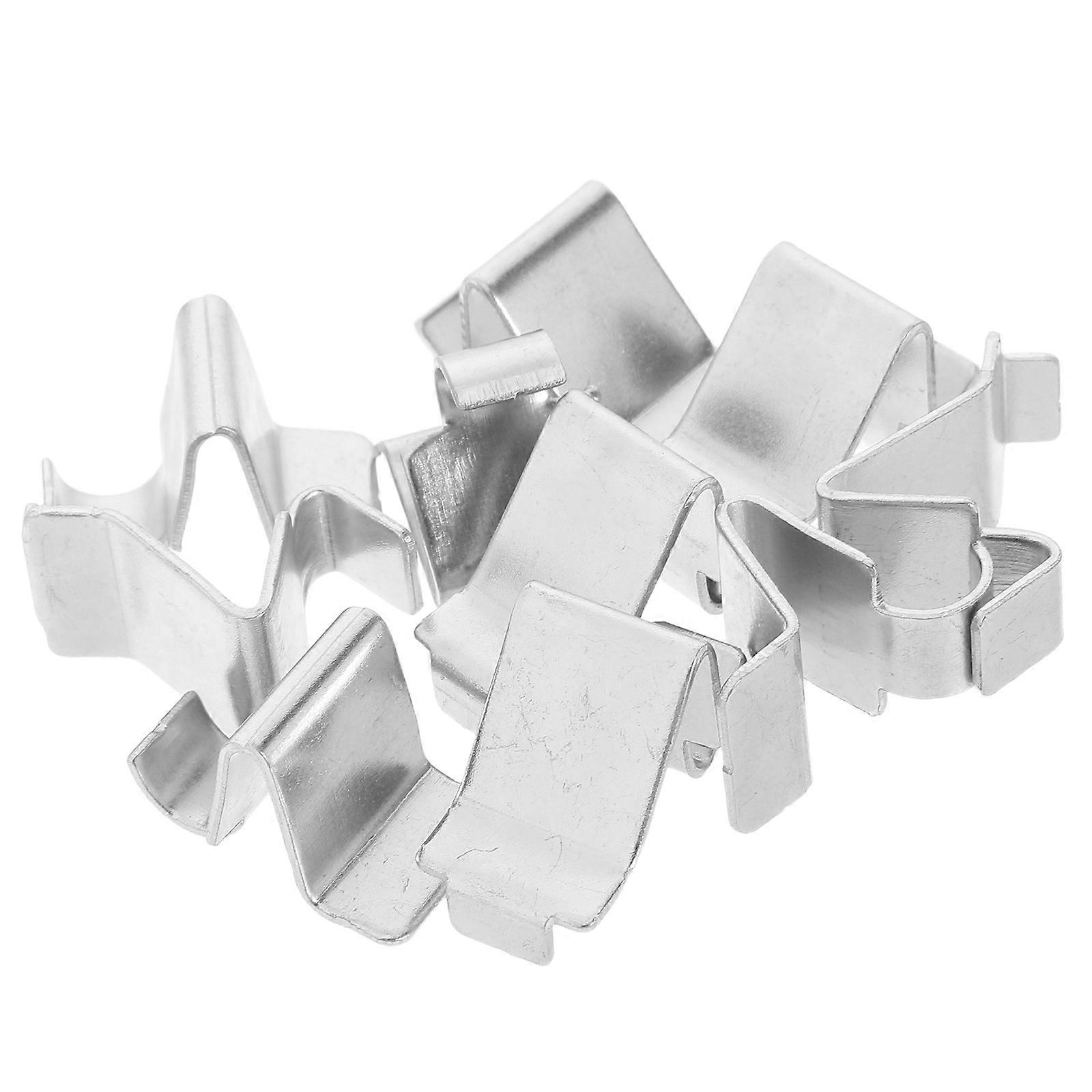 Shelf Support Clip Iron Bracket Supports Silver U-Shaped Simple and 10Pcs