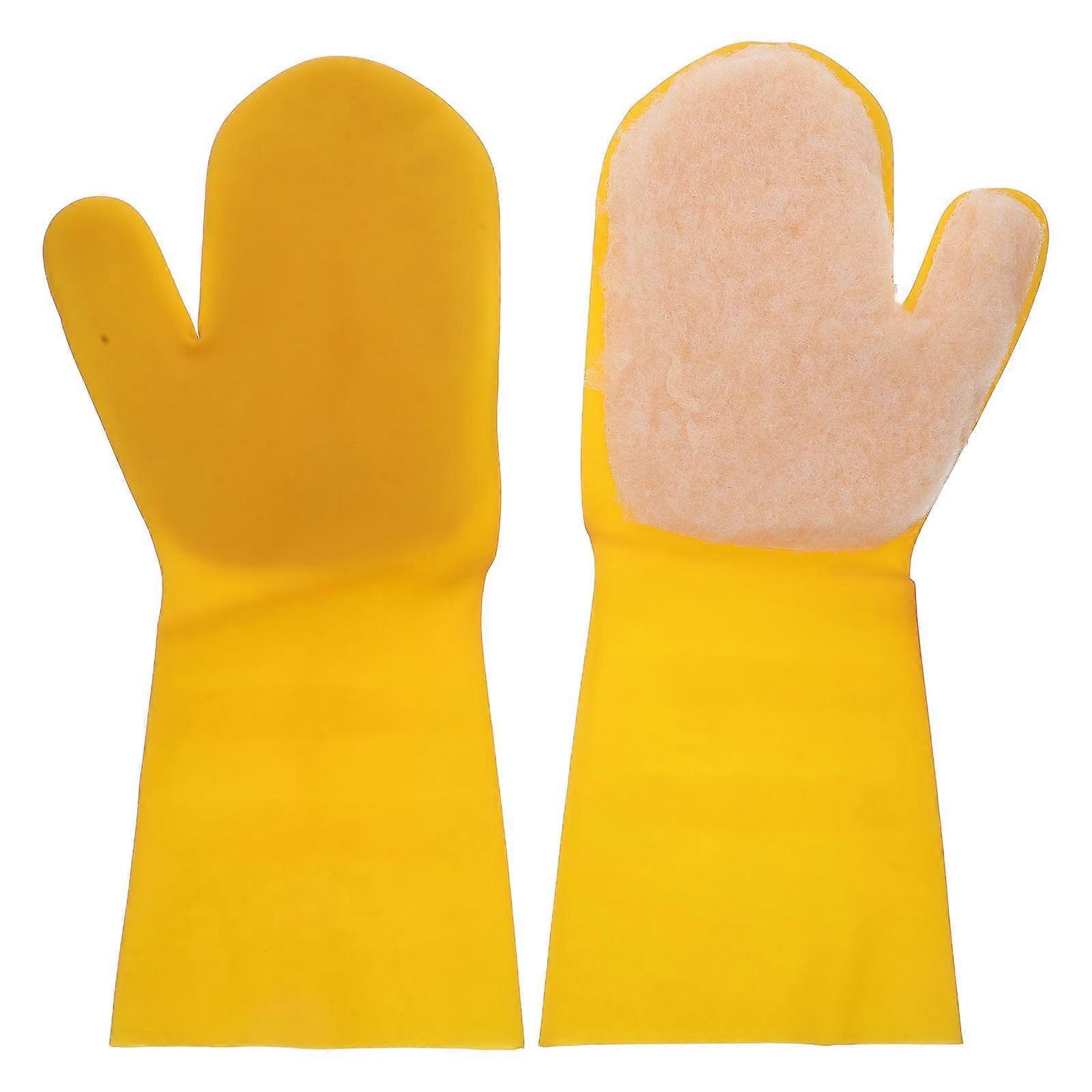 Here's a refined and professional product title and description for your **2 Pcs Pool Cleaning Gloves**:
### **Product Title:**
**2 Pack Yellow