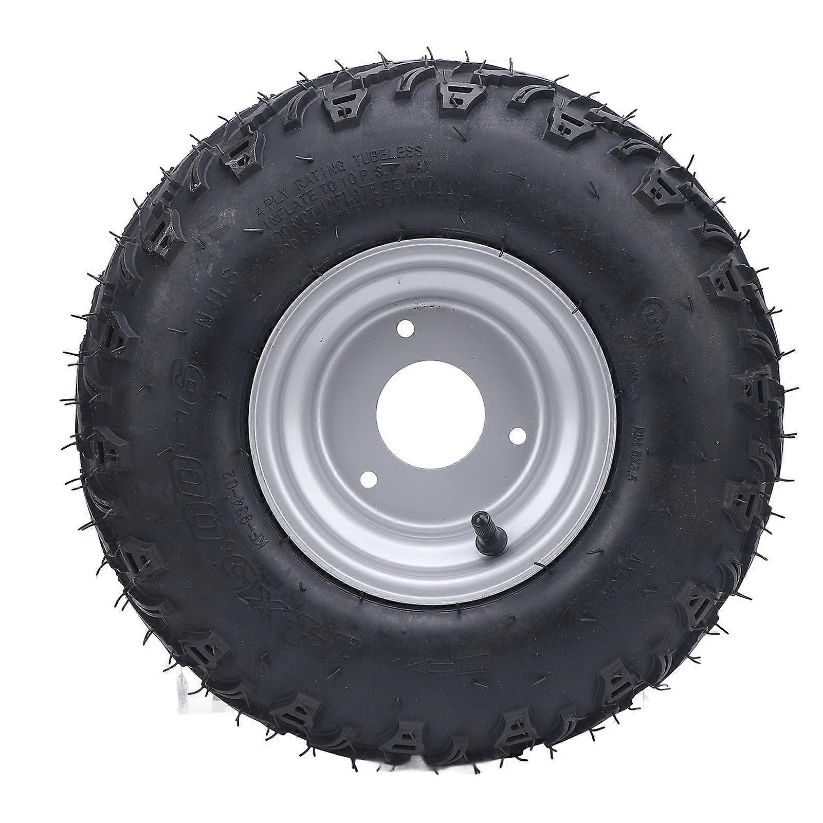 14x5.00-6 Tubeless Tire with Hub Explosion Proof 6 Inches Vacuum Tubeless Tyre for ATV UTV Quad Off Road Go Kart Golf Cart