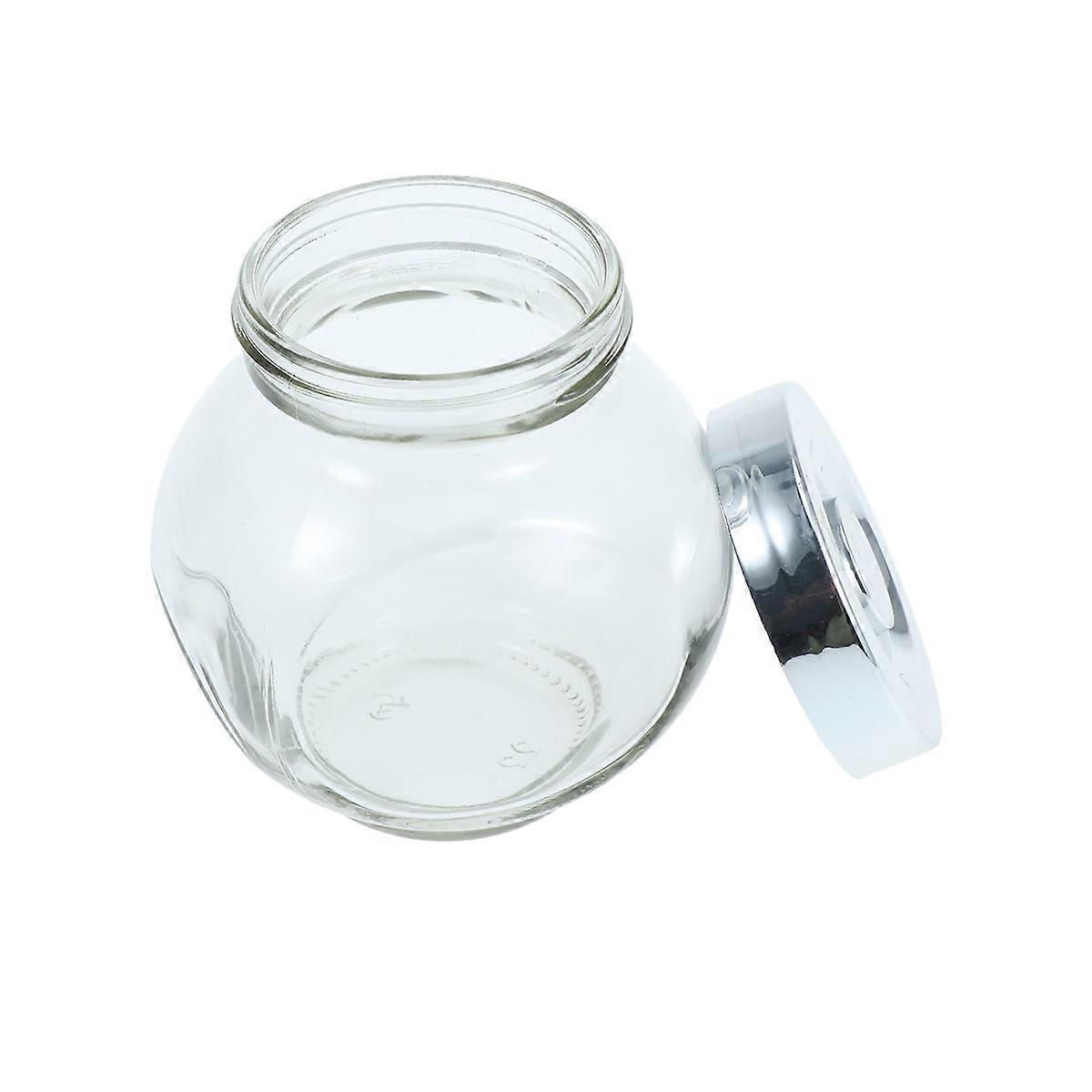 Condiment Seasoning Container Portable Transparent Round Glass Bottle For Home Use 1Pc
