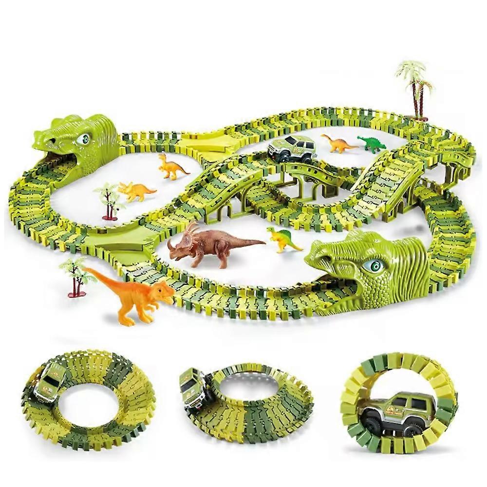 Large Car Track for Kids - Dinosaur 240 Pieces – Large Car & Dinosaur Playset