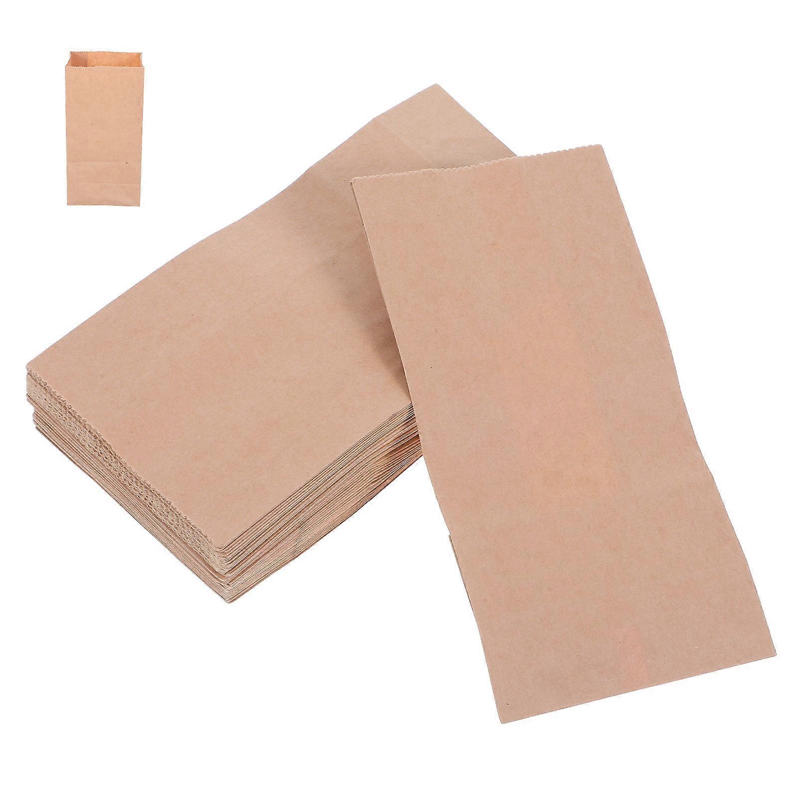 Kraft Paper Bags Small Rectangular Simple Design For Birthday Parties Party Favors Present Wrapping Candy Packing 50Pcs