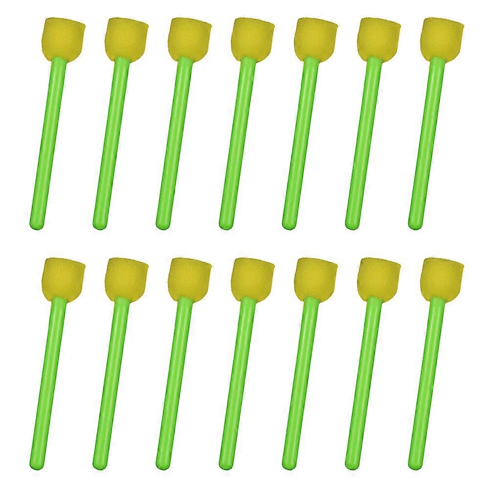 Paint Sponge Mushroom Head Plastic Handle Art Classes DIY Art Tool 10.5X2X2CM Green 20Pcs
