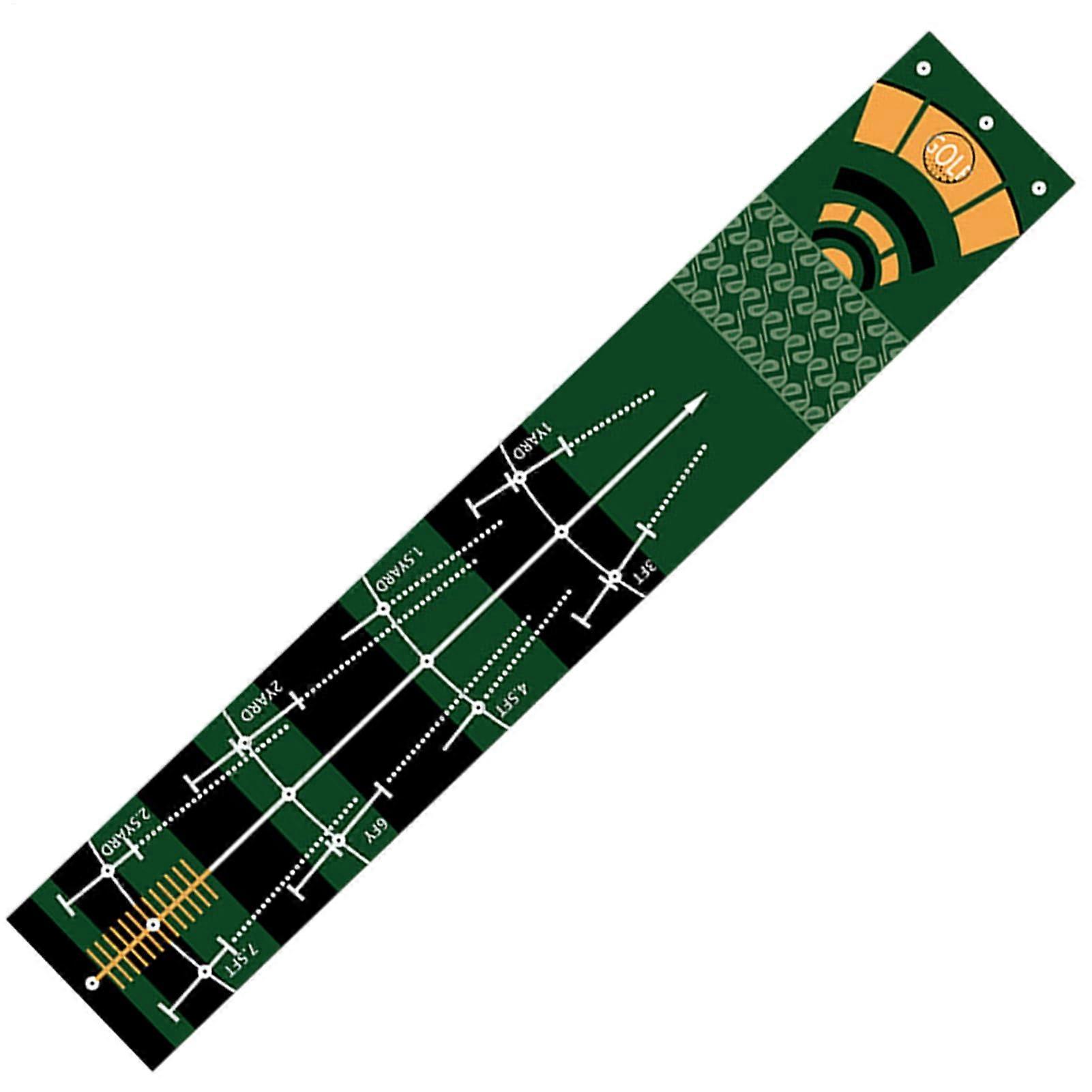 Golf Putting Mat Indoor Grass Trainer with AntiSlip, precise alignment, green for home offices, improved precision for men and 01