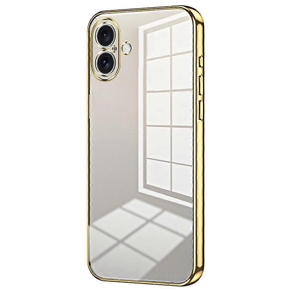 For iPhone 16 Case Electroplating Frame Soft TPU Phone Cover