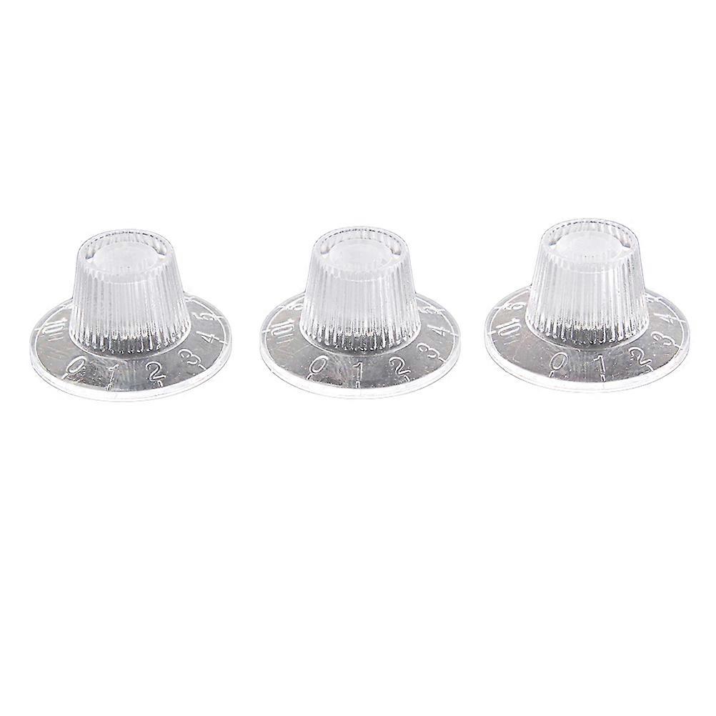 Lautstärkeregler Regler Runde Acryl Transparent E-Gitarre Verstärker Teile 3er Set