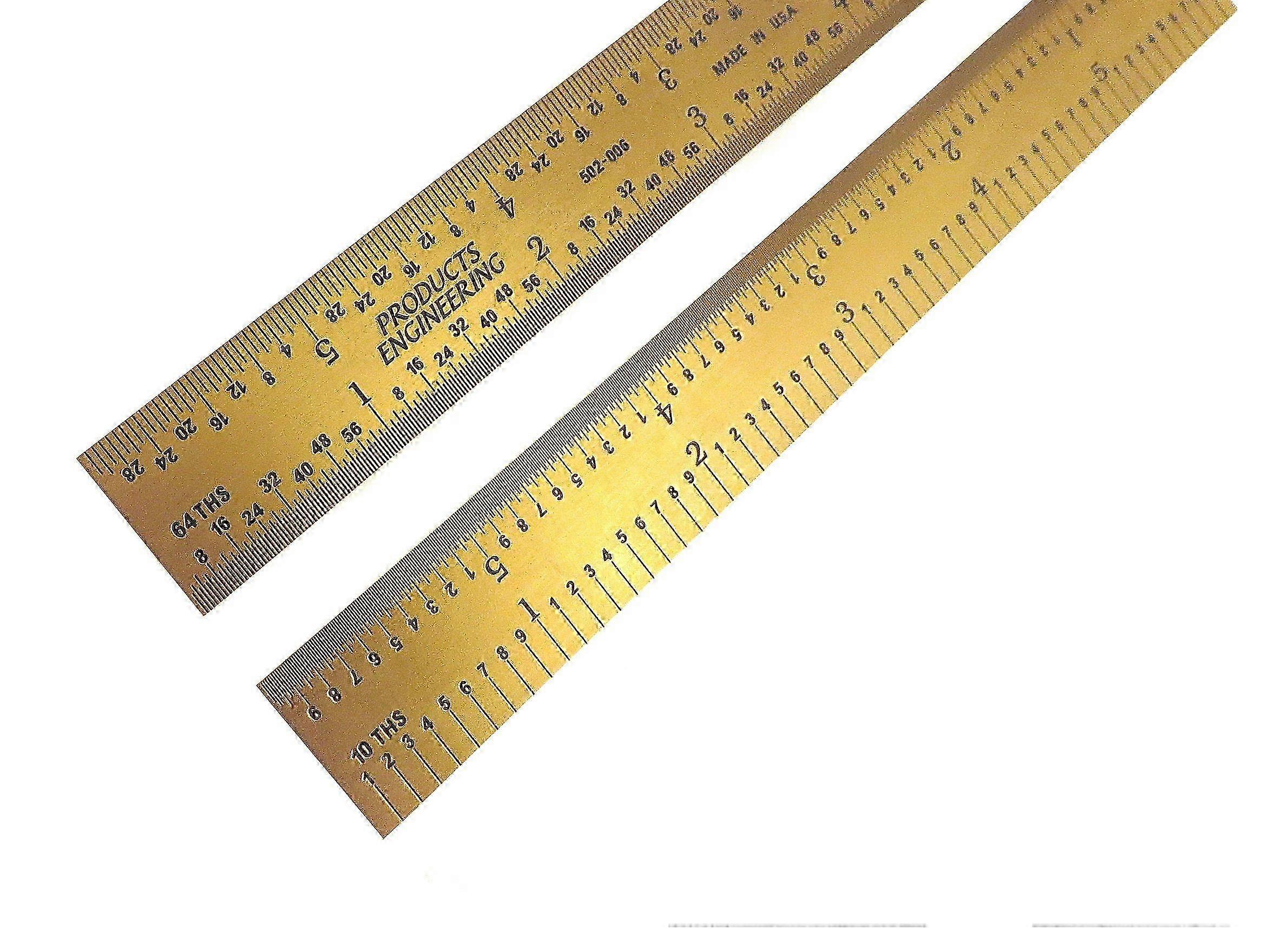 Ultra High Contrast Ruler for Machinist Engineer 6' with Extreme Scratch Resistance and Titanium Nitride Coating Suitable for Certain Brands