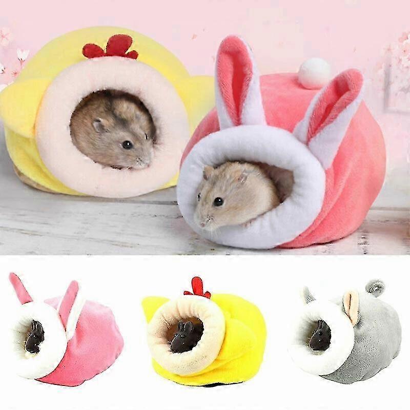 Soft Plush Winter Warm Cute Hamster Cotton House Small Animal Nest for Guinea Pig Squirrel Mice Rat Sleeping Bed