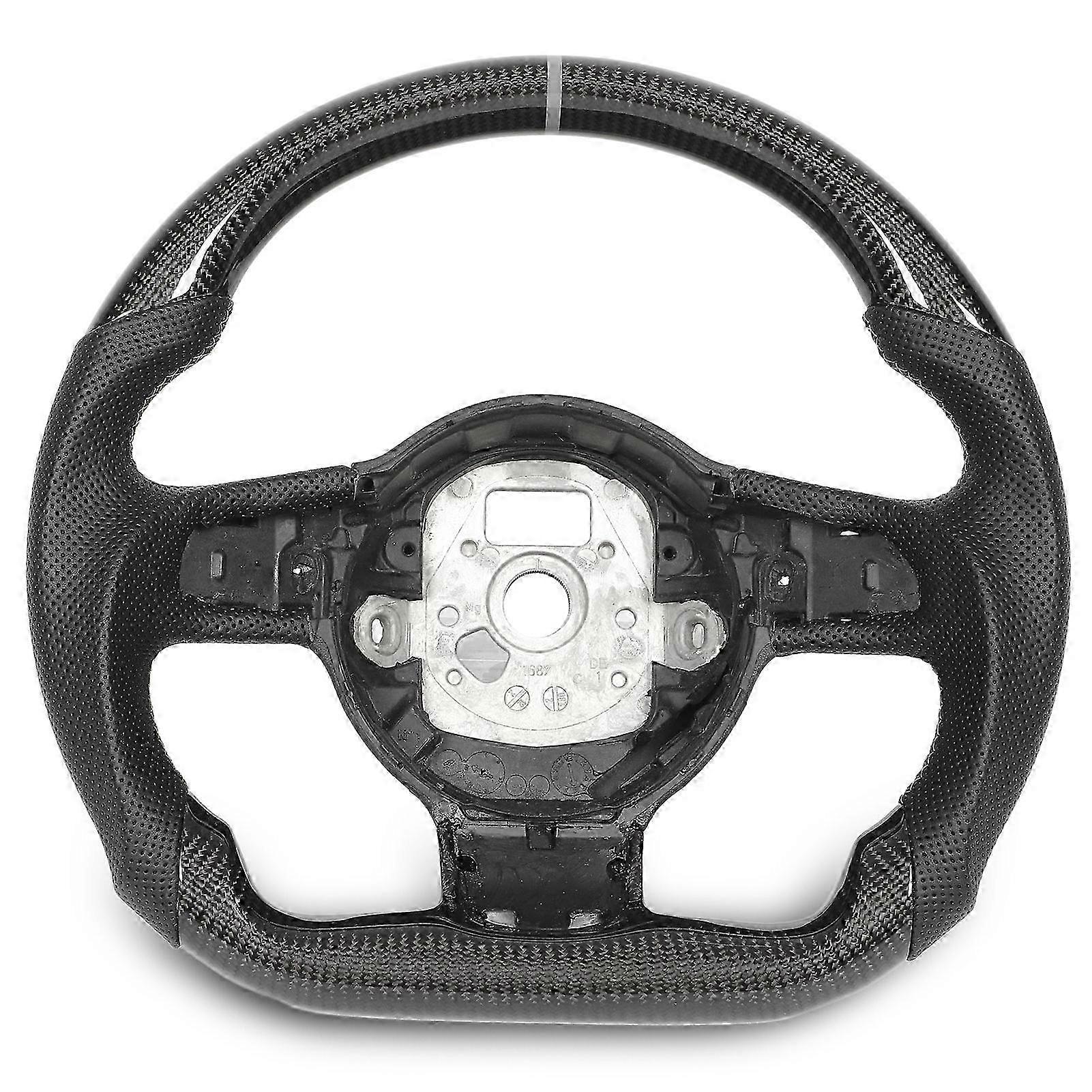 Custom Carbon Fiber Steering Wheel Perforated Leather for Applicable Models 2007 to 2015