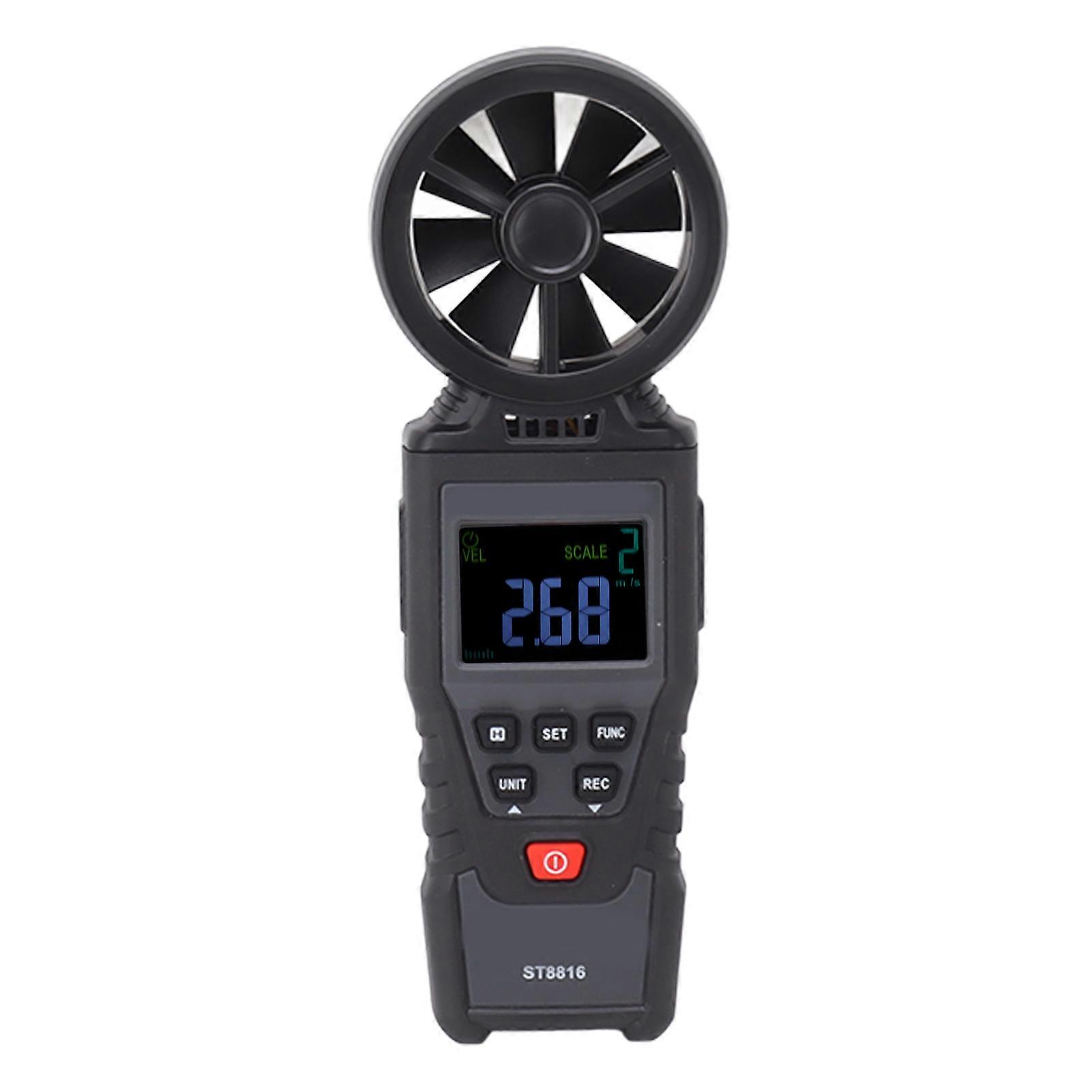 Handheld-Anemometer-LCD-Anzeige Starker Anti-Interferenz-Windgeschwindigkeitsmesser für Windgeschwindigkeitsmessung